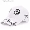 Ball Caps YOYOCORN New Student Young Men And Women The Spring Summer Sun Hat Cap And White Color Matching Pentagram Graffiti Baseball Cap YQ231214