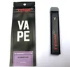 Tyson Vapes vides jetables rechargeables 280 mah 1,0 ml Pods de vaporisateur 5 souches en stock 500 pièces