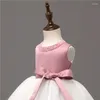 Sukienki dla dziewczynek sukienka księżniczka dla dziewcząt letnie ubrania dzieci formalne wieczór chrztusowy suknia balowa niemowlę