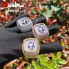 Eheringe Bubble Letter Custom Po Ring für Männer Iced Out Prong Setting Hip Hop Schmuck 2023 Trend 231212