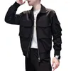 Men's Jackets Utility Pocket Jacket Streetwear With Multiple Pockets Zipper Closure Lapel Buttons Casual Hip Hop Coat For Smooth