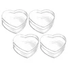 Boîtes d'emballage cadeau Boîte de bonbons Conteneurs de coeur Faveur en plastique transparent en forme transparente acrylique fête de mariage mini stockage de bijoux