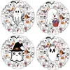 Cadeauverpakking Cartoon Ghost Stickers Halloween Decoratie Zelfklevende witte sticker voor Cup Laptop Bagage Notebook