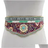 Cadenas de vientre EE. UU. Almacén Mujeres Cuerpo Cinturón ajustable Cuentas de arroz Danza Cadena de cintura Joyería Regalo para entrega de gota DHZCK