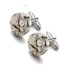 Watch Movement Cufflinks for immovable Stainless Steel Steampunk Gear Watch Mechanism Cuff links for Mens Relojes gemelos318A
