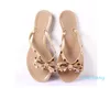 Ny kvinna sommar sandaler stora bowknot flip flops strand sandalias femininas platt gelé designer sandaler