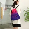 Zaino in tessuto Oxford Borsa impermeabile con coulisse e tasca di ritenuta sottile Borse da viaggio per esterni di grande capacità