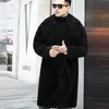 Piumino da uomo Parka in pelliccia calda giacca lunga 2023 Inverno Uomo Abbigliamento da neve Cappotto Abbigliamento Addensare giacche in pile 231214