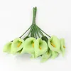 Decoratieve Bloemen 12 stks Hoofd/set Kunstmatige 7 Kleuren Calla Lelie Bruids Bruiloft Decoratie Boeket Hoofd PE Real Touch Bloem