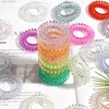 Headwear Hair Accessories Hair Ties Colorful Elastic Plastic Hair Band Rubber Telephone Cord Scrunchies Hair Accessories Headwear WholesaleL231214