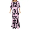 Casual Jurken 2023 Dames Elegante Jurk Polynesische Stam Ontwerp Patroon Zeemeermin Party Maxi