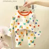 Pyjamas Children Christmas Pyjamas Winter Clothing Set For Boys Girls O-Neck Tops + Long Pants Baby Sleepwear Cartoon Bear Kids Pyjamas R231214