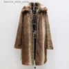 Men's Fur Faux Fur S-6XL Europa e América Roupas Masculinas Imitação de Vison Roupas Faux Fur Aveia Inverno Grande Tamanho Casual Trench Coat Q231212