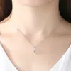 Klassisk 3A Zircon S925 Silver Small Pendant Necklace Jewelry Korean Fashion Women High End Twisted Chain Necklace For Women Wedding Party Valentine's Day Gift SPC