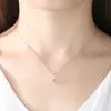 Klassiker 3A Zirkon S925 Silber kleiner Anhänger Halskette Schmuck koreanische Mode Frauen High -End -Ketten Halskette für Frauen Hochzeitsfeier Valentinstag Geschenk SPC