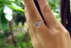 Vecalon Solitaire Obiecing Pierścień Sterling Silna Sona CZ zaręczynowy Pierścienie dla kobiet Bridal Fine Jewelry