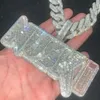 Nuski Design Two Two VVS D Moissanite 3D Iced Out 5A CZ Chain Get