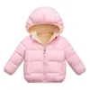 Piumino Cappotti per bambini Cappotti invernali spessi per ragazzi Caldo peluche addensato Capispalla per ragazze Giacca con cappuccio in pelliccia Abbigliamento per bambini Tuta da neve 231214