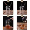 Vattenflaskor Tea Pot For With Infuser Glass Kettle Heat Motent Maker Flower Herbal Convenient Office Coffee Teapot Teaware 231214