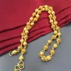 Breite 8 mm, Länge 55 cm, Herren, vergoldete Halskette mit ausgehöhlten Olivenperlen, herrschsüchtige Kette für Schmuck-Bijouterie-Statement 2016, Col274a
