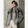 Futro męska sztuczna norka Fur Fur Krótka kurtka zimowa moda 231213