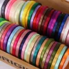 250Yards 6mm Silk Satin Ribbons for Crafts Bow Handmade Gift Wrap Partys Christmas Wedding Decorative Artificial Accessories ZZ