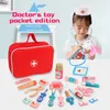 Tools Workshop Kids Toy Role Pretend Play Wooden Imitation Doctor Toys Educational For Girls Gift Simulation Medicine Chest Set 231213