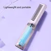 Fer à lisser Brosse à lisser les cheveux Peigne chauffant rechargeable Cheveux raides Styler Ondulation Fer à friser sans fil Peigne à bigoudi 231213