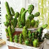 Decorative Flowers 8 Pcs Christmas Garland Artificial Cactus Simulated Fake Succulents Miniature Plants Simulation