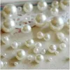 Entier 1000pcs Nouvelle mode blanche mélange fausse perles en vrac 4 mm 6 mm 8 mm 10 mm 12 mm Fit Bracelets européens Diy321s