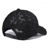 Bonés de bola boné de beisebol de renda floral bordado chapéus ajustáveis snapback malha camionista chapéu de sol para mulheres