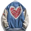 Giacche da uomo LACIBLE Streetwear Love Pattern Giacca da baseball Uomo Top Hip Hop Patchwork Lettera Stampa Varsity Jacket Donna Outwear Cappotto autunnale 231213