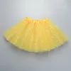 Kids tutu tül etek payetler pettiskirt bebek dans bale sahne etek örgü gaz bezi yarı pompim parti mini etek dans kostümü zz