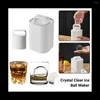 Moules de cuisson Crystal Clear Ice Ball Maker Sphérique Whisky Plateau Rond Sans Bulles Carré 3D Sphère Moule Moule Boîte