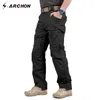 Herenbroek IX9 97% Katoen Heren Militaire Tactische Cargobroek Heren SWAT Combat Legerbroek Mannelijke Casual Veel zakken Stretch Katoenen Broek 231213