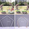 Pentágono arco quadro de metal quadrado casamento arco base pólo suporte exibição conjunto baile jardim flores decoração festa suppli8935519