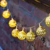 Outros suprimentos de festa de evento LED Globe Fairy Lights Marroquino Orb Silver Metal Balls String Lights UE Plug Power 6M 10M Decoração de festa de férias para o Natal 231214