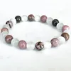 Strand MG1722 Bracelet zodiaque Scorpion pour femme 8 mm Veine noire Rhodonite AA Grade Sélénite Chakra Poignet Mala Pierre précieuse naturelle Jewelr277r