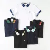 Fred Perry Мужские рубашки поло Дизайнерская футболка Высокая одежда с коротким рукавом Модные повседневные поло с лацканами Модные футболки Дышащий топ с короткими рукавами Лето 5465