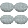 Chair Covers 4 Pcs Seat Stool Cover Buckle Bar Replacement Polyester (Polyester) Round