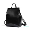 Luggage Leather Goods Solid Color Backpack Leather Sewing Women's Backpack