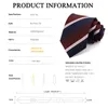Галстуки-бабочки 2023 Высокое качество в полоску для мужчин шириной 8 см платья галстук модный деловой галстук мужской подарок с коробкой