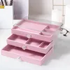 Jewelry Pouches Portable Box For Women Girls With Mirror Earrings Watches Necklace Rings Acrylic Large Organizer Home Travel