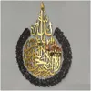 Väggklistermärken islamisk konst affisch arabisk kalligrafi ramadan 3d akryl spegel klistermärke muslimsk hemdekoration för vardagsrum 210308 dhllq