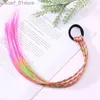 Headwear Hair Accessories New Girls Colorful Wigs Ponytail Headbands Rubber Bands Beauty Hair Bands Headwear Kids Hair Accessories Head Band Hair OrnamentL231214