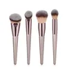 Maquillage des brosses de teint outils de base de poudre de beauté de beauté ensemble Champagne PCS Mélanger le correcteur Blush Up Highlight 4 Women Contour Make