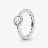 New Brand 925 Sterling Silver Classic Sparkle Halo Ring For Women Wedding Rings Fashion Jewelry254u