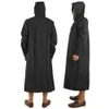 معطفات المطر إيفا للجنسين سميكة مقاومة للماء معطفات المطر النساء الرجال الأسود التخييم بدلة المطر 231225