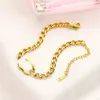 Braccialetti di design per gioielli da donna Fascino Bracciale con maglie in oro Marchio di lusso Bracciale con lettera Catene Regalo per gli amanti5