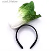 Kopfbedeckung Haarschmuck Kreative Persönlichkeit Lustiges dreidimensionales Gemüsehaarband Ple Lemon Fruit Head Hoop Neuheit Kopfbedeckung HaarschmuckL231214